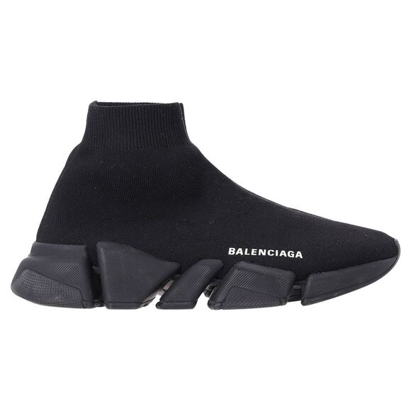 Balenciaga Speed 2.0 Knit Sneakers In Black Polyester - Picture 1 of 12